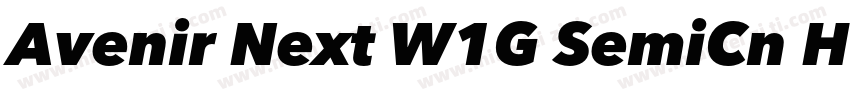 Avenir Next W1G SemiCn Heavy Italic字体转换